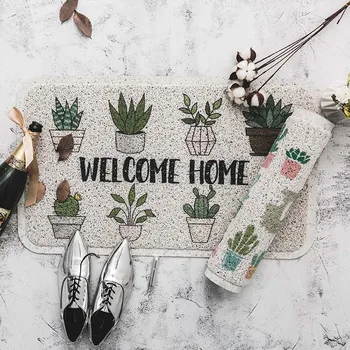 

Durable PVC Silk Loop Dust-proof Indoor Outdoor Door Mat Boot Scraper Rug Inside or Outside Entryway Front Door Rug and Carpet