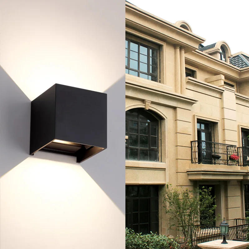 Lighting Adjustable LED Wall Lamp 6W 12W Outdoor Garden Porch Light Sconce Indoor Decoration Lighting Lamp Aluminum AC90-260V