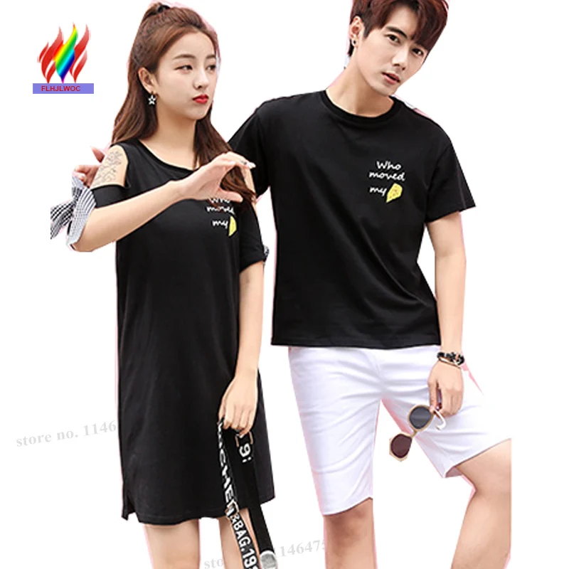 couple t shirt and dress