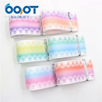 

OOOT BAORJCT I-19628-1508,38mm 10yards geometric Thermal transfer Printed grosgrain Ribbons,tape crafts,bow cap DIY accessories