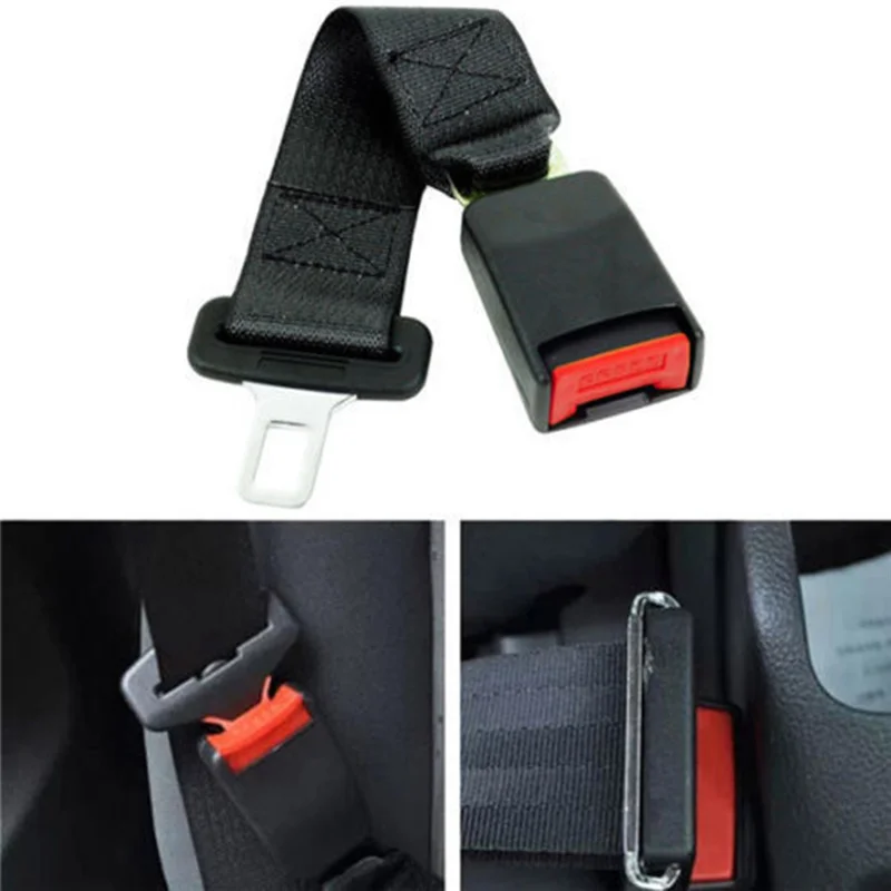 2pcs Adjustable Car Seat Belt Extension Extender Strap Safe Seat Belts