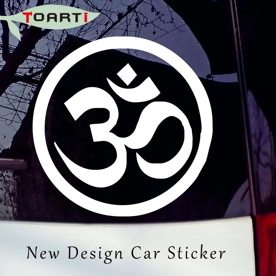 

15.3*15.3 CM Om Symbol Vinyl Car Sticker For Window Laptop Car Decoration Yoga Buddhism Spiritual Decal Car Styling