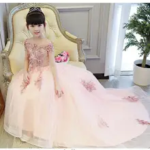 Летние Детские платья наивысшего качества для девочек, детское свадебное платье вечерние платья с вышивкой для подростков, костюмы для девочек от 1 до 12 лет