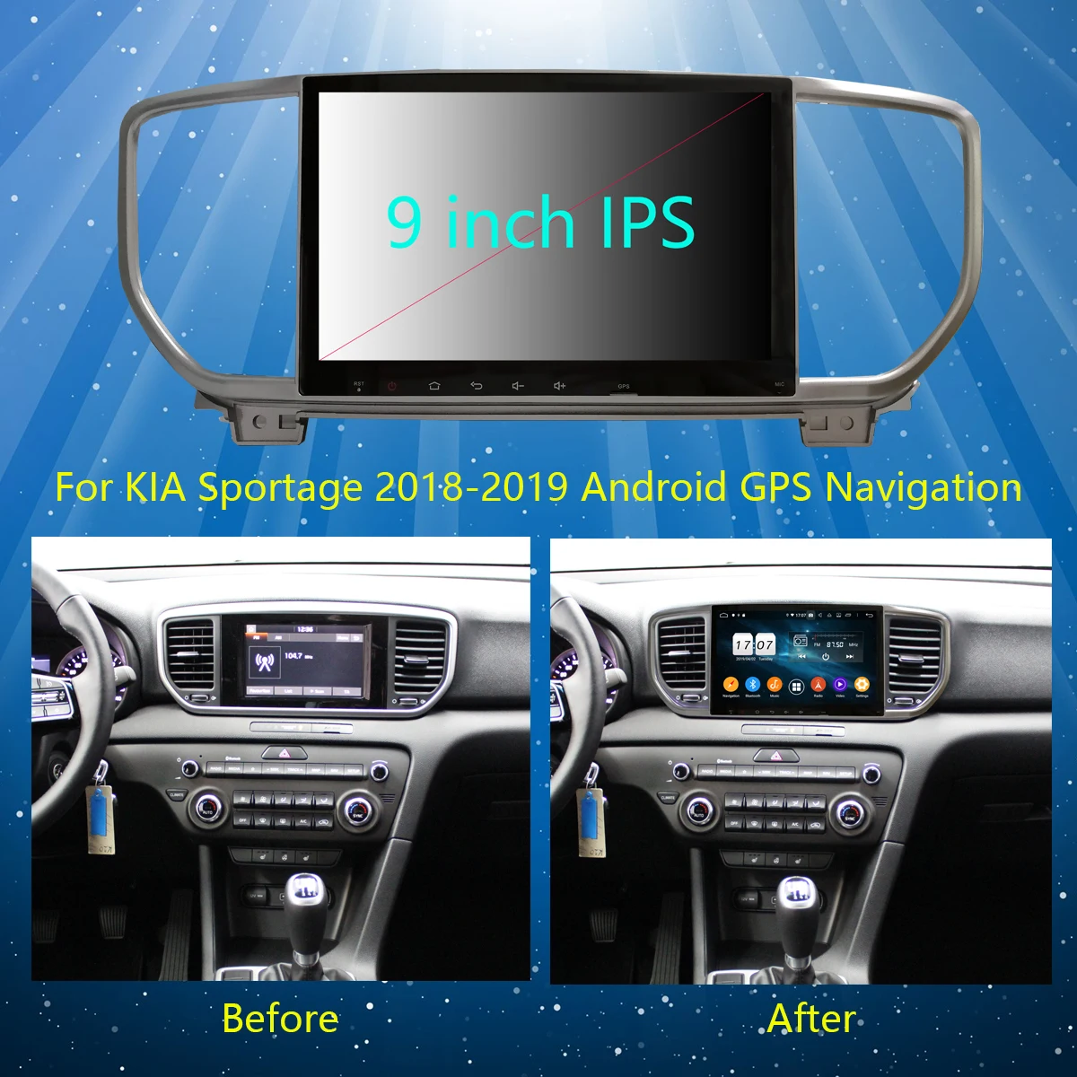 Cheap 9" IPS Octa Core 4G+64G Android 9.0 Car Multimedia Player For Kia KX5 Kia Sportage 5 2018 2019 GPS Radio DSP Parrot BT CarPlay 2