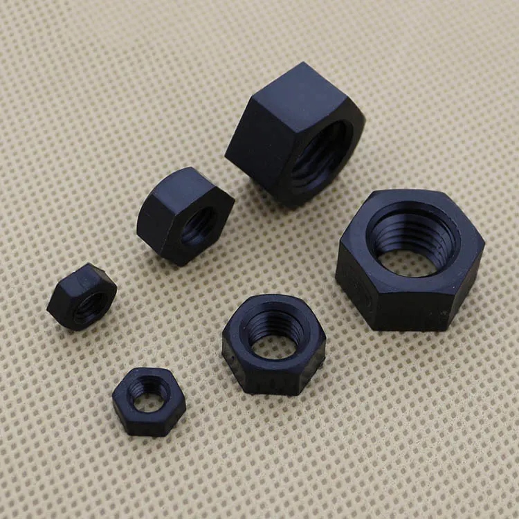 200Pcs M6 B Black Nylon Hex Nut DIN952 Plastic Hexagon Nuts Metric