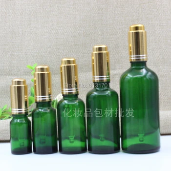 Download 5ml 10ml 15ml 20ml 30ml 50ml 100ml Pipette Dropper Bottles Empty Green Glass Bottle Essential Oil Vials Gold Press Cap Buy At The Price Of 44 10 In Aliexpress Com Imall Com