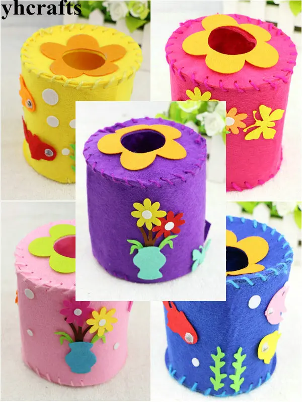 

14PCS/LOT.7 design mixed DIY felt weave towel tube craft kits,Home decoration,activity items,kids toys,Free shipping wholesale