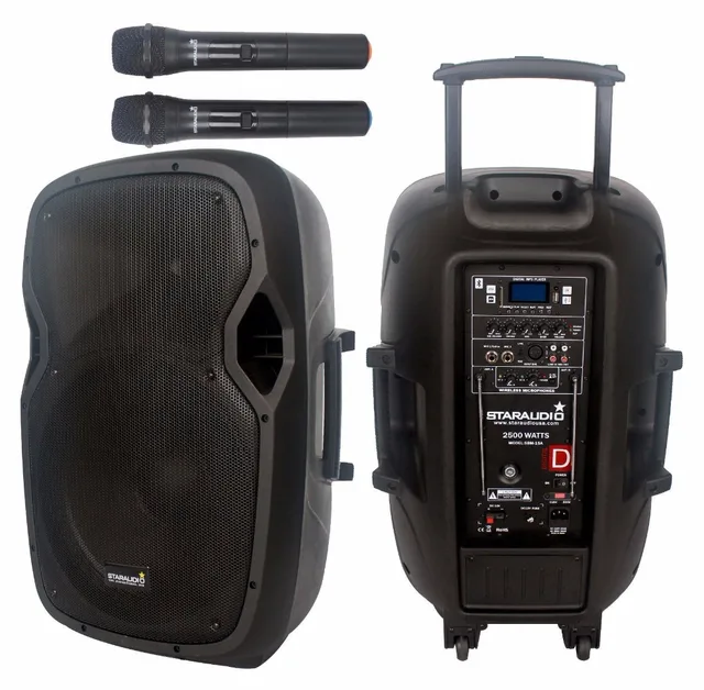 STARAUDIO SBM 15A Pro 15" 2500W PA DJ Stage Powered Battery