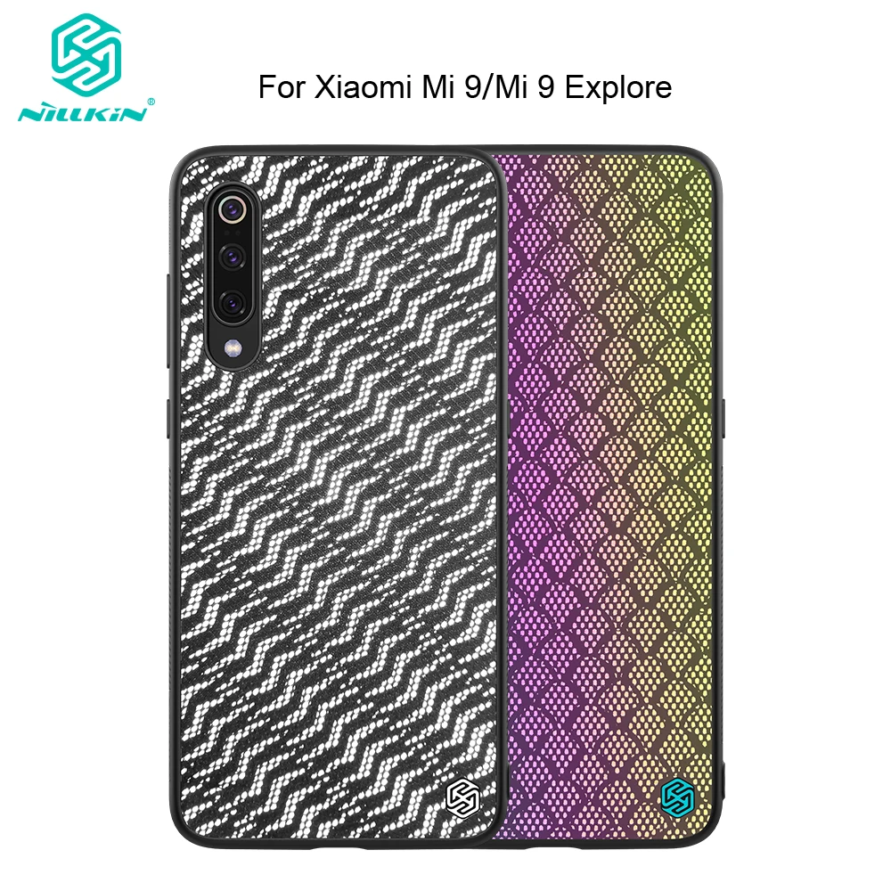 

Original Nillkin Twinkle Reflective Glow PC Hard Case for Xiaomi Mi 9 / Mi 9 Explorer Case Cover Woven Polyester Mesh Rainbow