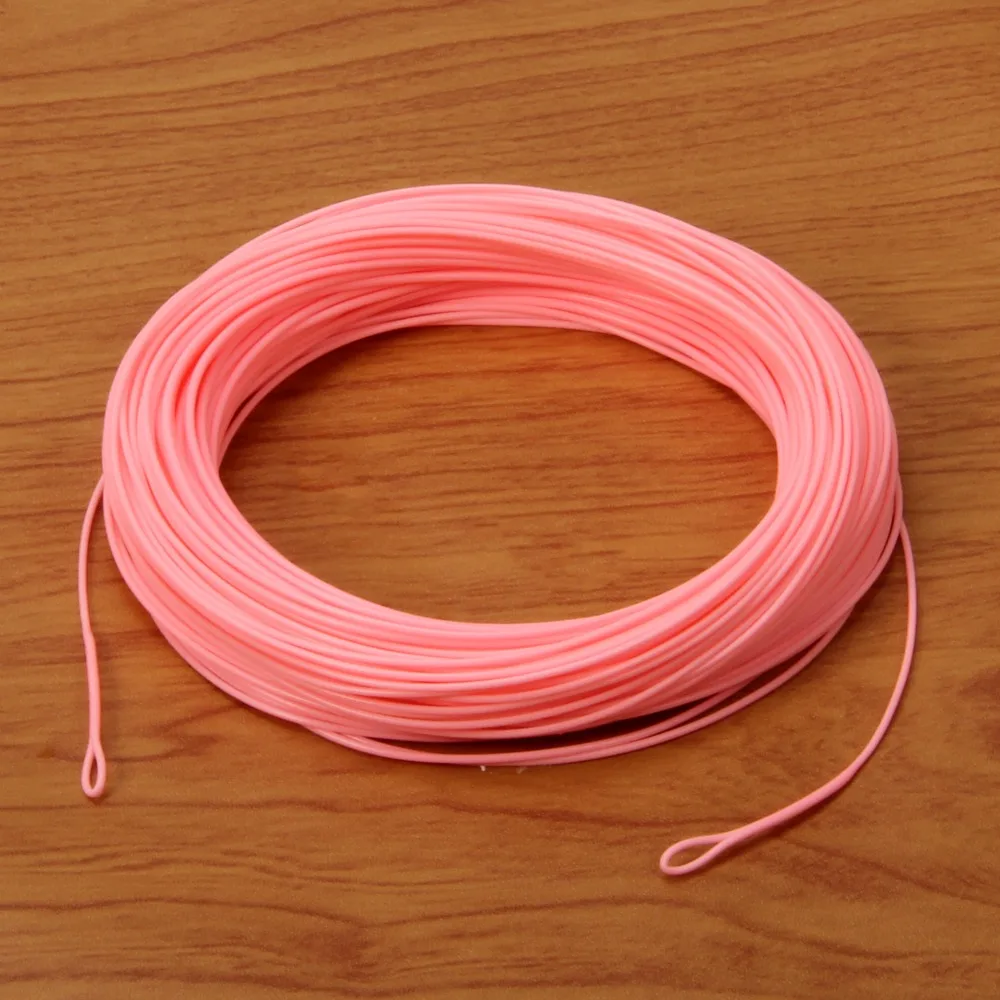 Angler Dream 100FT Weight Forward Fly Fishing Line Pink Color WF 1F/2F