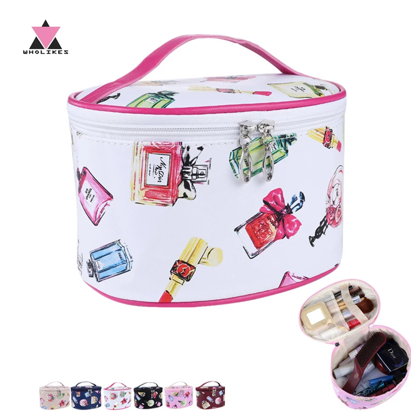 

Wholikes Waterproof Fashion Brand Ladies Cosmetic Bag Makeup Storage Box Personal Hygiene Makeup Travel Bag Travel Storage Box