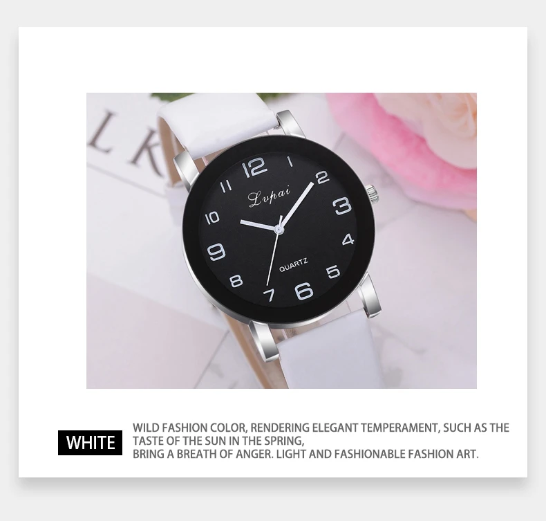 Lvpai Brand Bracelet Watch Women Fashion Leather Black Quartz Wrist Watches Ladies Clock Relogio Feminino Reloj Mujer