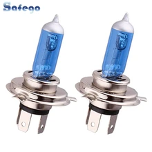 Safego 2 шт ксеноновая H4 галогенная лампа 60 Вт/55 Вт теплый белый P43T светодиодный автомобильный светильник 4300 К 5000 К автомобильный мотоциклетный автомобильный головной светильник противотуманный светильник 12 В