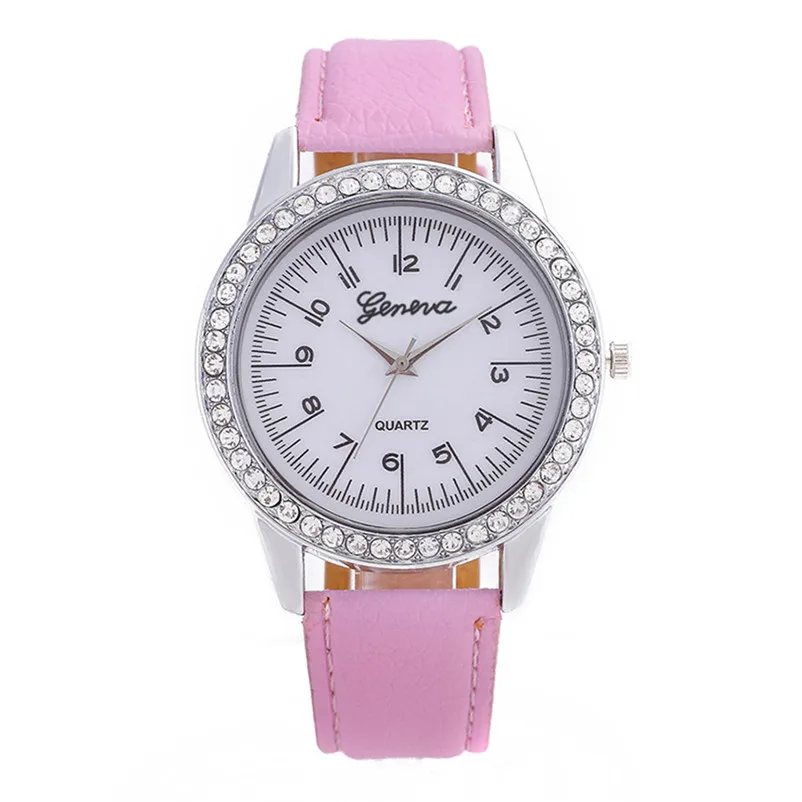 Montre Femme Топ Бренд роскошные женские часы кожаный ремешок аналоговые кварцевые