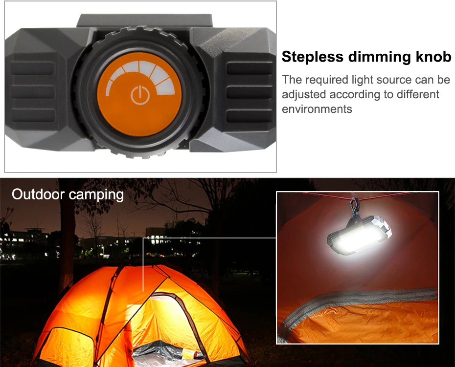 6000mAh Portable Lantern Rechargeable Camping Tent Light Dimmable Emergency Outdoor Light Power Bank Waterproof Hang Flashlight