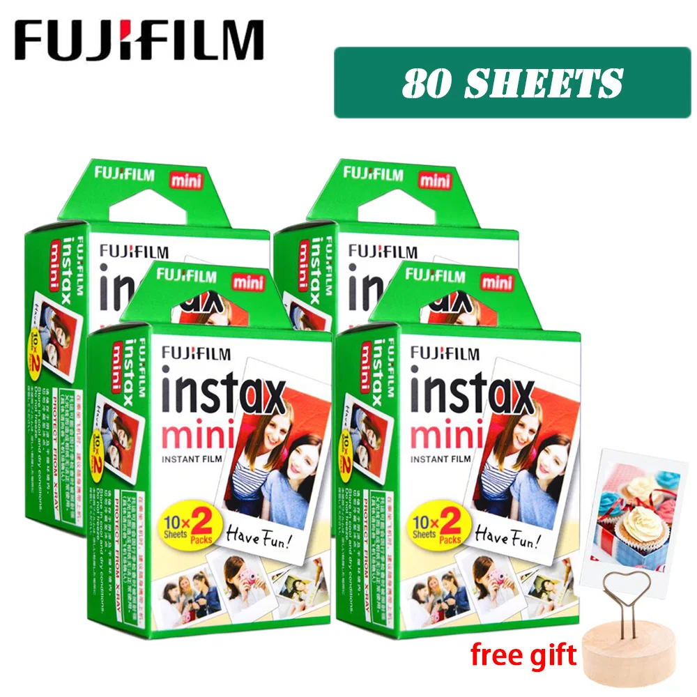 Белая пленка Fujifilm Instax Mini 9 3 дюйма 10 20 30 40 50 60 100 листов для камеры моментальной печати Polaroid FUJI Mini 9 8 7s 70 90 - Color: 80 sheets