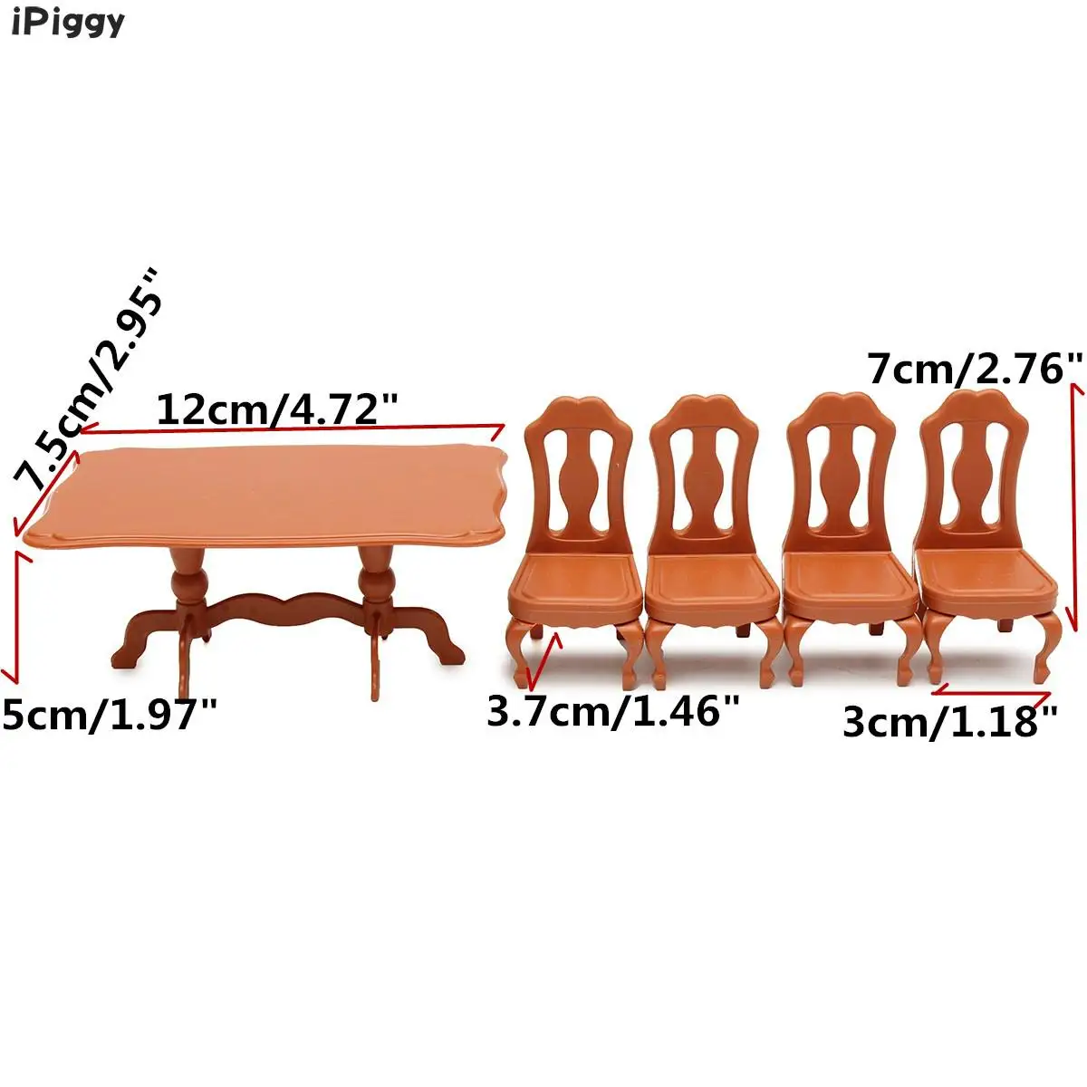 IPiggy для мини миниатюры для кукольного домика мебель Игрушки Подарки DIY Miniatura мебель обеденные столы стулья наборы для детей и взрослых