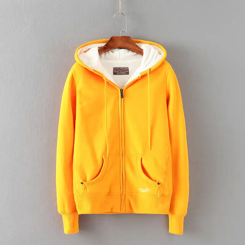 yellow cotton hoodie