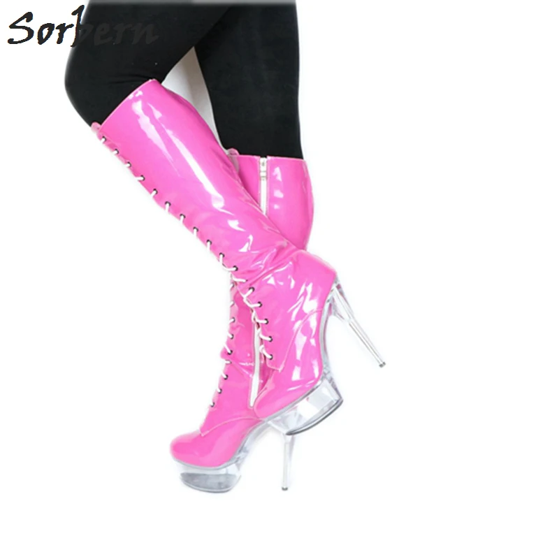 knee high platform heels