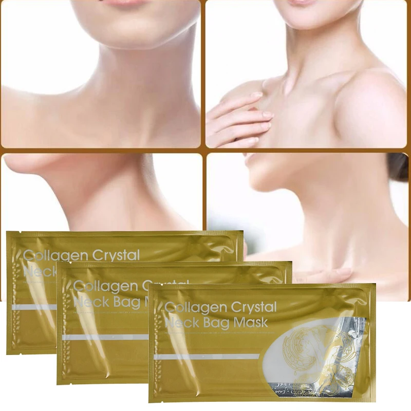 

10pcs/lot Collagen Crystal Neck Mask Collagen Neck Lift Masks Anti-aging Anti-wrinkle Whitening Moisturizing Mask Neck Skin Care