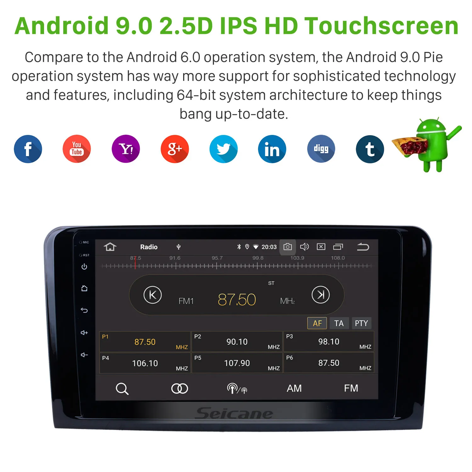 Flash Deal Seicane 9" Android 9.0 Car Radio For 2005-2012 Mercedes Benz ML Class W164 ML280 ML300 ML320 ML350 ML420 ML450 ML500 ML550 ML63 4