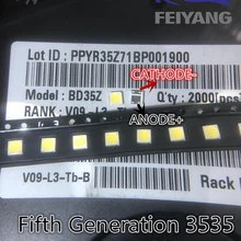 500 шт. для LG LED подсветка 2 Вт 6 в 3535 холодный белый ЖК-подсветка для ТВ приложения стиль-2