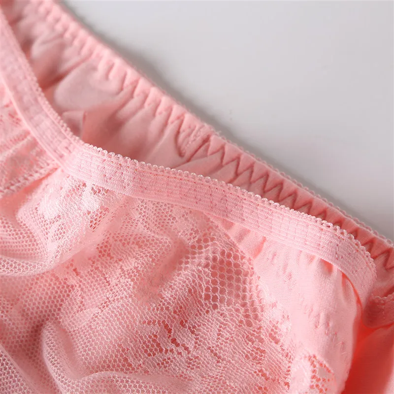 High Waist Large Size Panties Women Underwear Sexy Lace Transparent Big Plus Size Briefs Female Underpants Lingerie Xxxl XxxxL 0 (23)