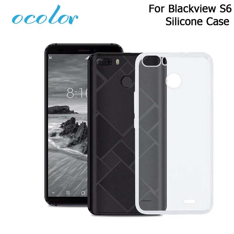 ocolor For Blackview S6 Silicone Case 5.7 Inch Soft Back Cover Protective TPU for Mobile Phone Accessories |