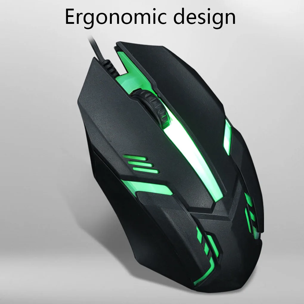 

Colorful Luminous Wired USB Plug Optical Desktop Mouse Office Computer PC Laptop Gaming Mice