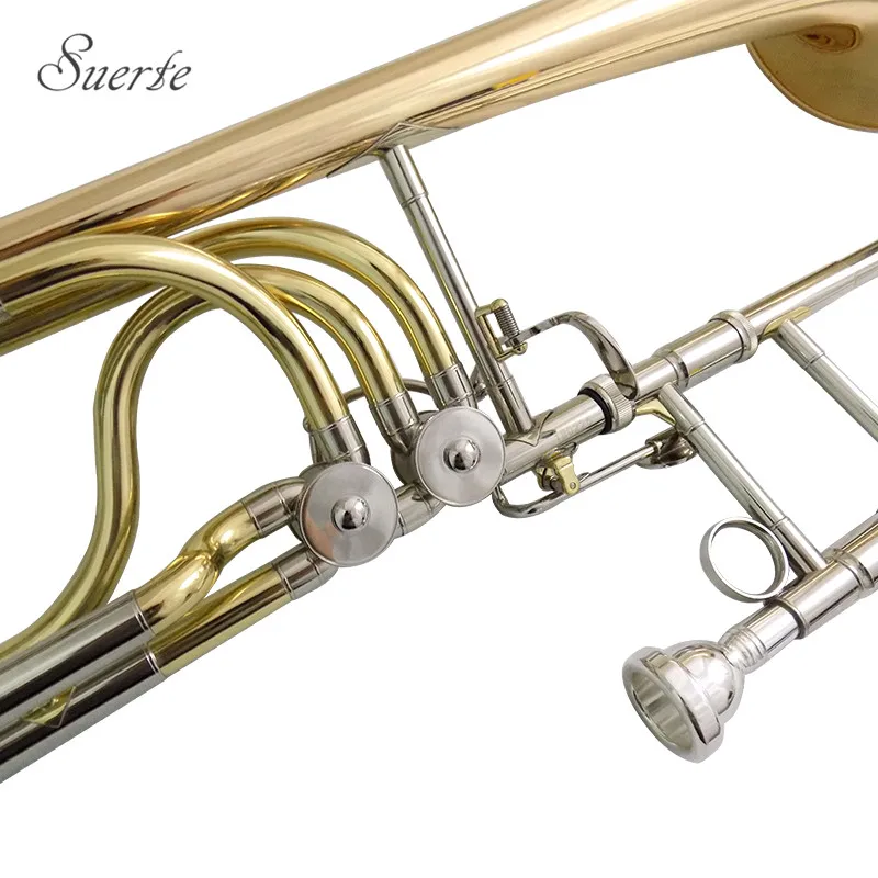 Bb/F/Eb/D Bass Trombones Gold Brass Bell trombone with Case valve Trombone Professional instrumentos musicales Bb/F/Eb/D Bass Trombones Gold Brass Bell trombone with Case valve Trombone Professional instrumentos musicales
