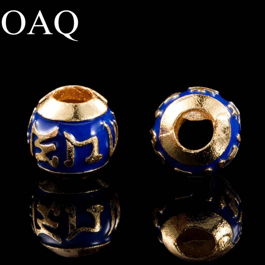 Buy Cloisonne Beads Wholesale Round Metal Beads For Jewelry DIY 7mm Pure Brass