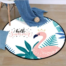 AOVOLL коврики и ковры для дома, гостиной, кактуса, фламинго, круглый журнальный столик, ковер для детской комнаты, аксессуары для гостиной