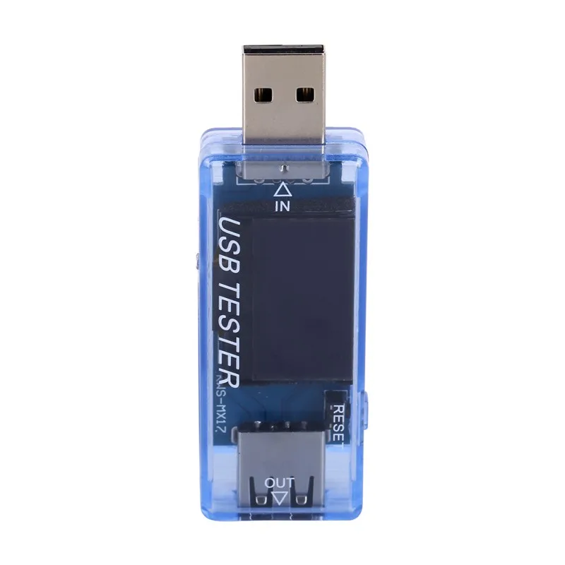 Usb-тестер ток Напряжение цифровой диспплей Зарядное устройство Ёмкость доктор Quick Charge Мощность банк Вольтметр напряжения 4 V-30 V 0-5A - Цвет: Синий