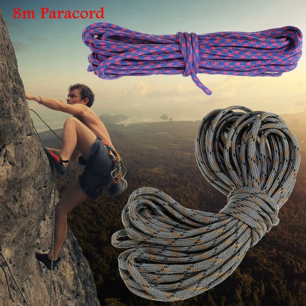 1 قطع 26 بوصة 8 متر 7 strand paracord المظلة الحبل الحبل مل المواصفات الأساسية التخييم paracord