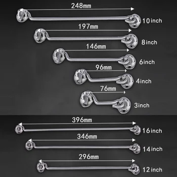 通販 キャビンフック目ラッチステンレス鋼ハードウェアフックゲートドアスイベル窓 FP8 NO29