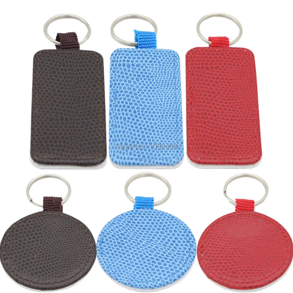 

1000 pcs/lot Blank Sublimation Printing Key Chains PU Painting Key Ring Craft DIY Accessories Promotion Gift - Free Shipping