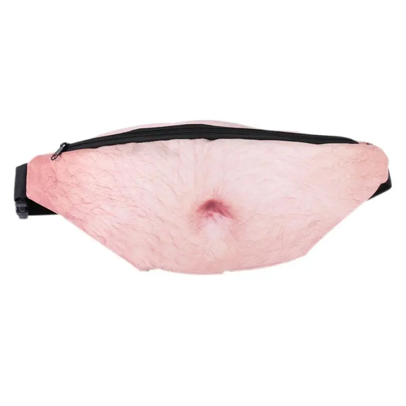 

Anti-thief Dad Bod Bag Funny Flesh Color Fat Beer Belly Pocket Waist Bags Case For iPhone X 8 Sport Waist Bag Purse