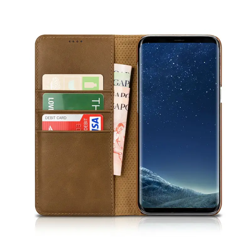 Оригинальный чехол бумажник XOOMZ для Samsung Galaxy S8 Plus роскошный Магнитный флип из