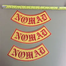 27*8 см Ткань Нашивки Nomad пользовательский нижний рокер Двигатель цикл Вышивка Нашивки для куртка 30x7 см