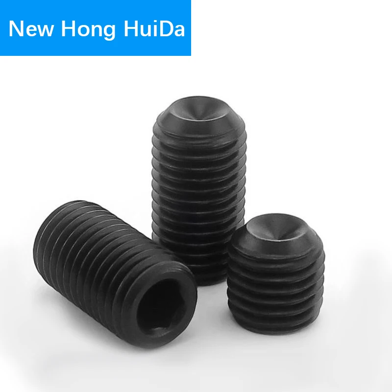 

M8 Hex Socket Head Set Grub Screw Hexagon Metric Thread Headless Allen head Screw Bolt Black Alloy Steel Grade 12.9