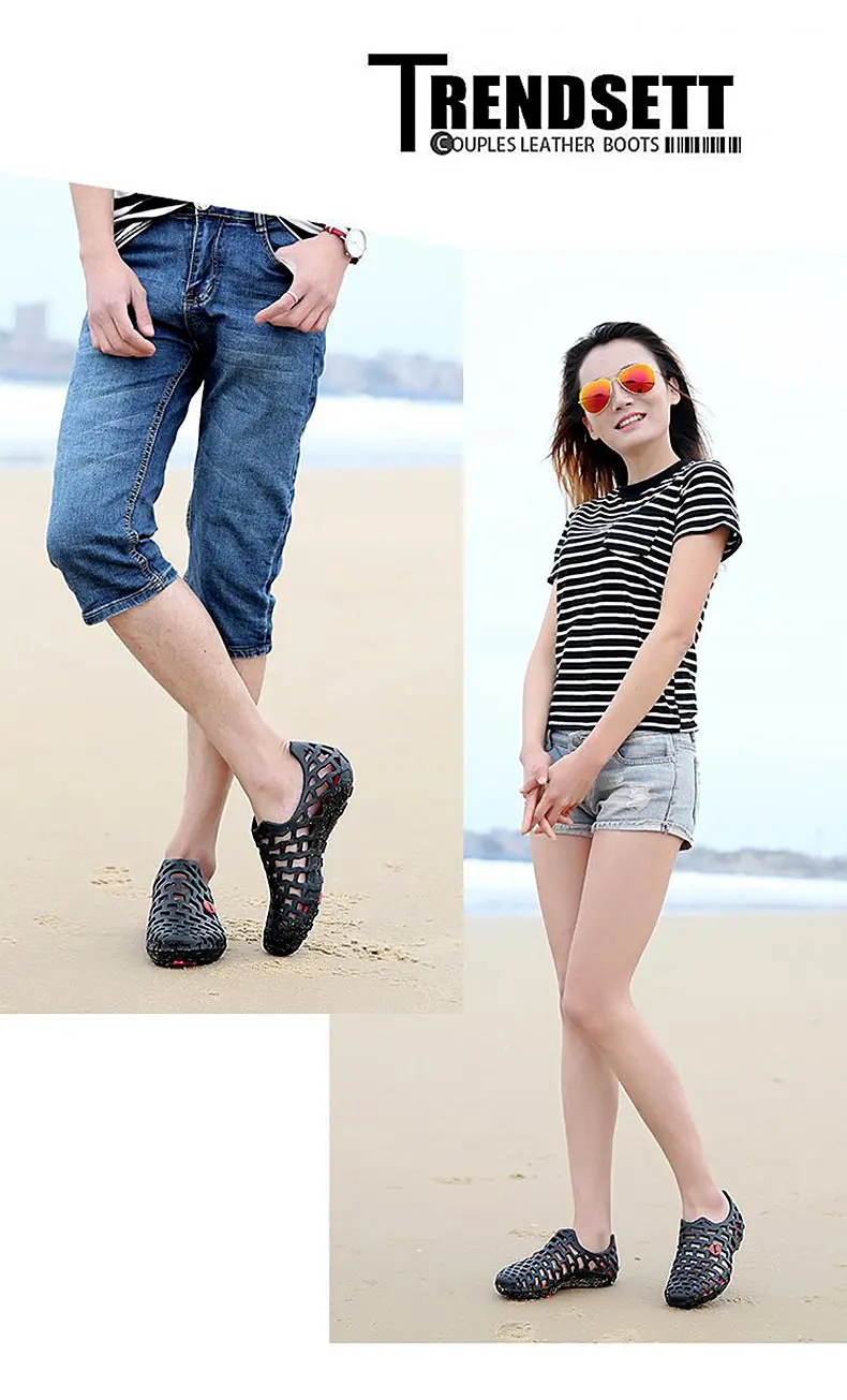 1 (56)Hollow Wading Shoes Breathable Aqua Shoes Beach Sandals Adult Slippers Sport Upstream Shoes Women Diving Socks 