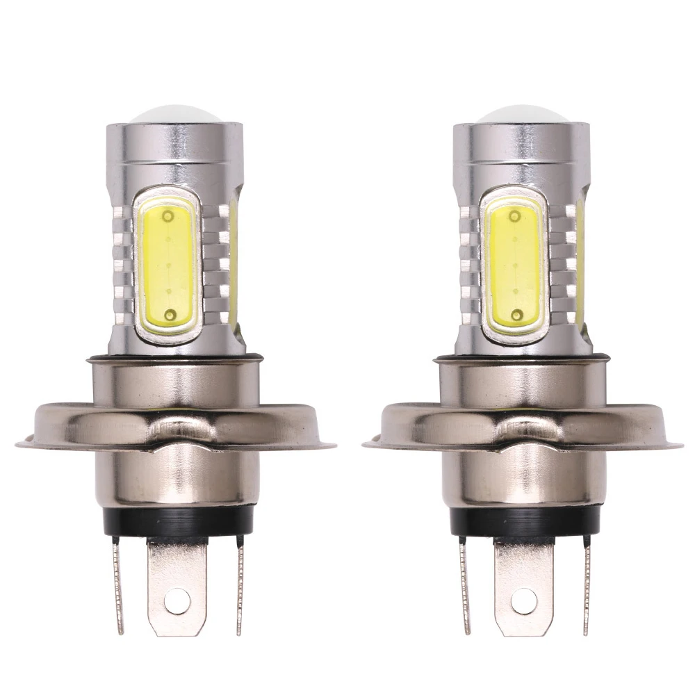 YSY 2pcs H4 9003 HB2 COB 7.5W Q5 White Fog Driving High Low Beam LED Lamp Bulb Light