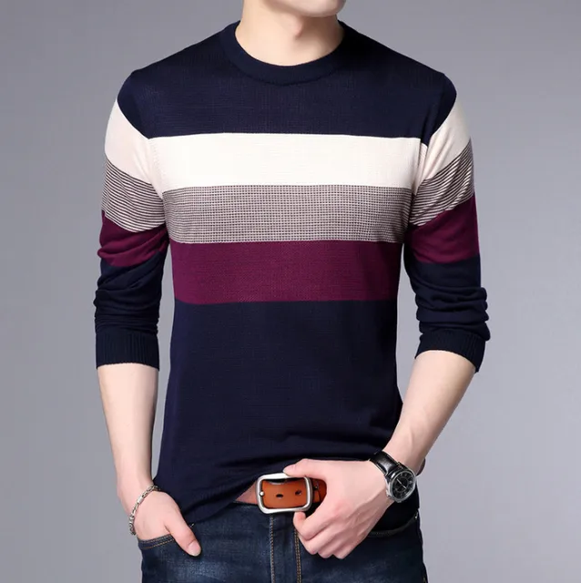 Sweater Men Autumn Winter Slim Fit Pullovers Men Pull Homme social cotton thin men’s pullover knitted sweater men masculino