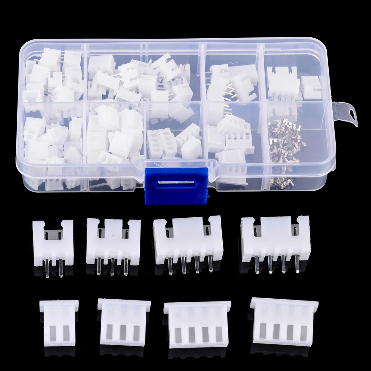50 Set New 2.54mm Pitch Terminal Housing Pin Header Electrical Wire Connectors 2p 3p 4 pin