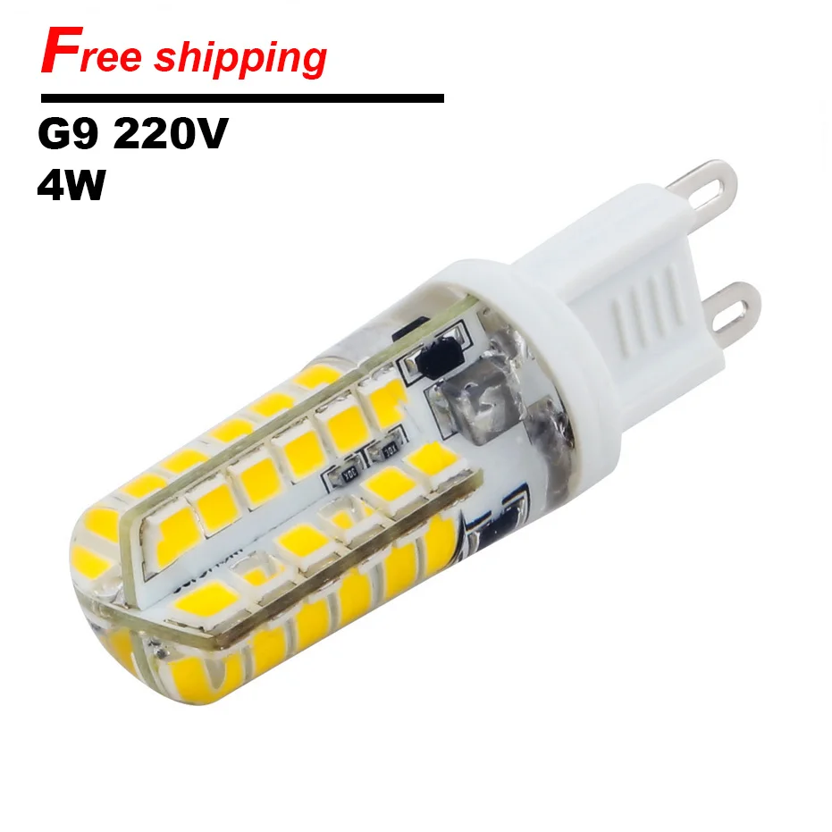 

New G9 Led Corn Lamp AC 220V Crystal Silicone Candle 48 Leds 2835 Replace 25w Halogen Lamps Christmas Light Bulb free shipping