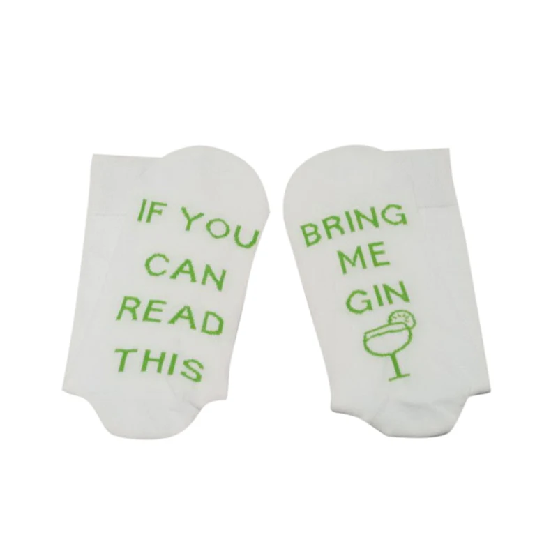 #*Cheap 1 Pair Socks If You Can Read This Bring Me Gin Funny Breathable Elasticity for Winter GDD99