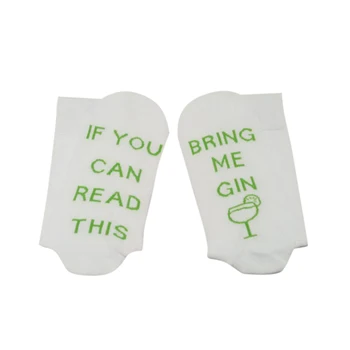 

1 Pair Socks If You Can Read This Bring Me Gin Funny Breathable Elasticity for Winter GDD99