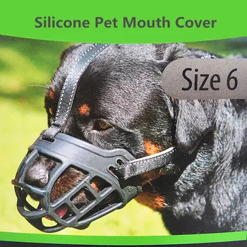 

Silicone Pet Prevent Biting Barking Dog Muzzle Adjustable Prevention Pets Bites Mask Soft Mouth Chew Training Organizer Supplies
