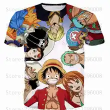 Classic anime One Piece Short sleeve T-shirts Harajuku style Tee shirts 3d print Men Women summer casual t shirt Clothing R3184