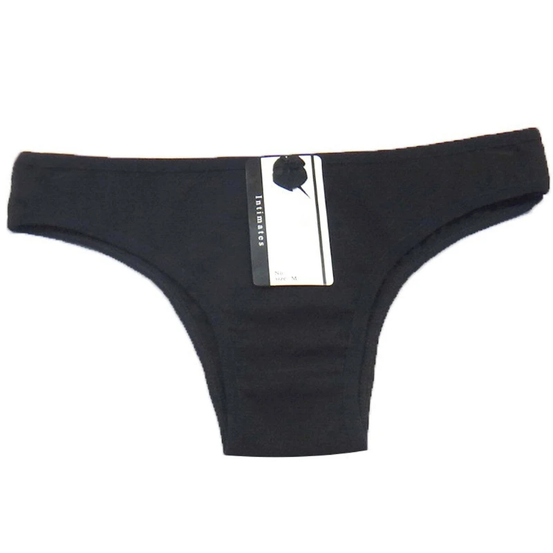 

Women Girl Low Waist Bowknot Solid Color Underwear Cotton Blend Panties Briefs